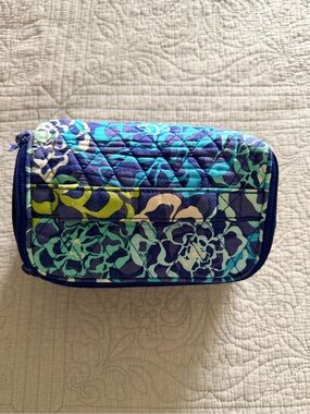 Vera Bradley Quilted Floral Cosmetic Bag in Blue Multi